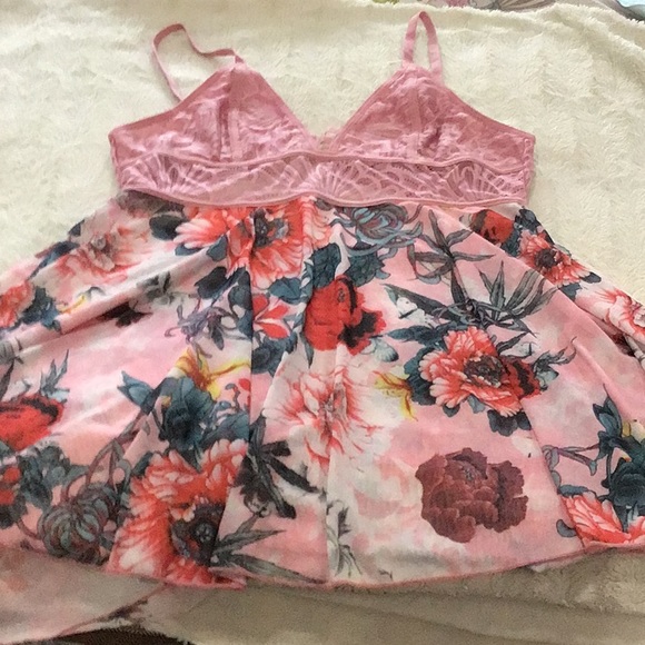 French Affair Other - SOLD! French Affair Floral and Lace Babydoll (without Thong) Size 2X